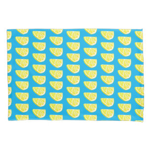 Classic Bright Yellow Lemon Slice Pattern  Pillowcase