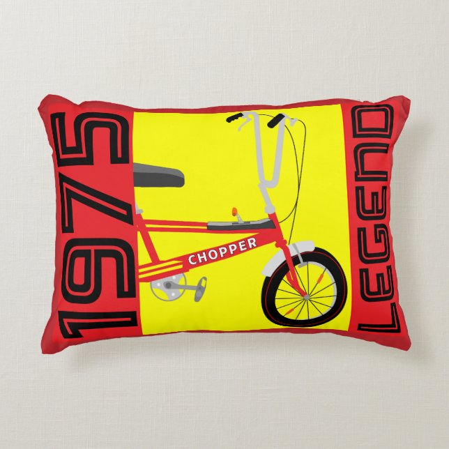 Classic British 1970's Iconic Bicycle Accent Pillow (Front)