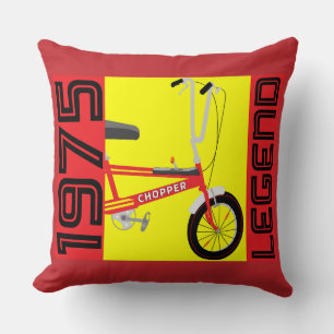 Classic British 1970's Iconic Bicycle Throw Pillow