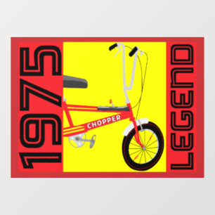 Classic British 1970's Iconic Bicycle Window Cling