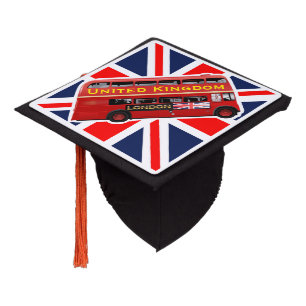 Classic British Bus Graduation Cap Topper