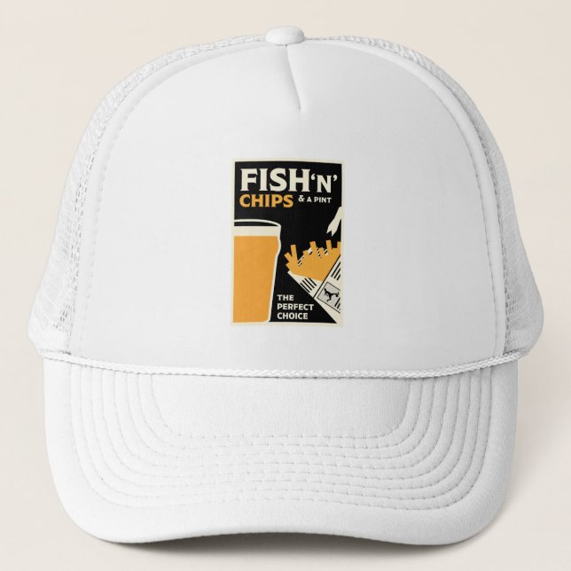 Classic British Cuisine Kitchen Trucker Hat (Front)