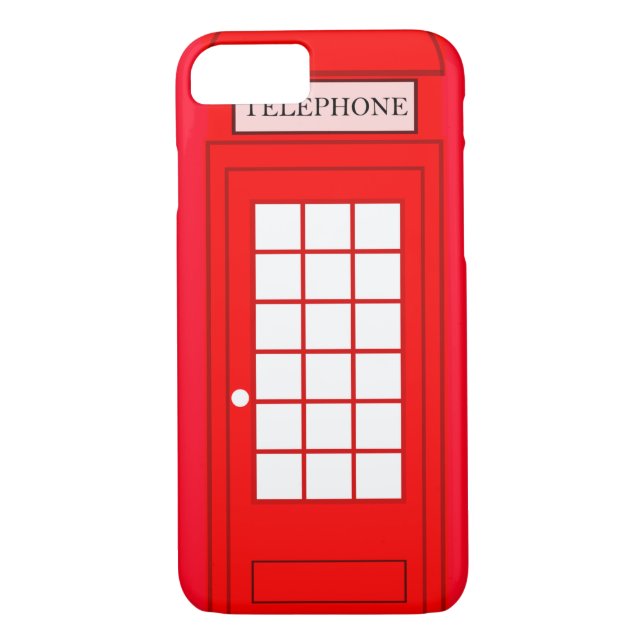 Classic British Red Telephone Box iPhone 7 case (Back)