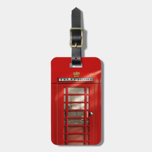 Classic British Red Telephone Box Personalized Luggage Tag