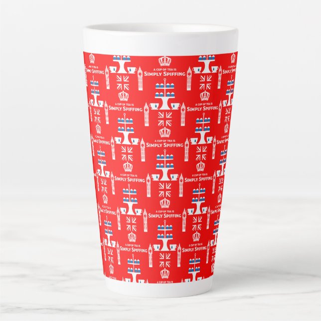 Classic British Tea Drinkers         Latte Mug (Front)