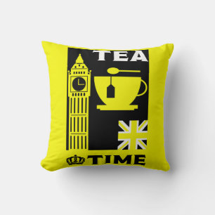 Classic British Tea Drinkers Throw Pillow