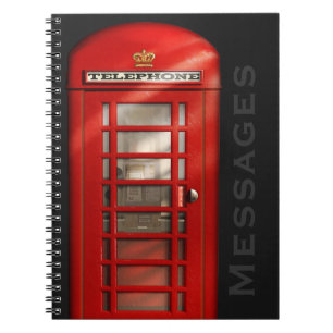 Classic British Telephone Messages Notebook