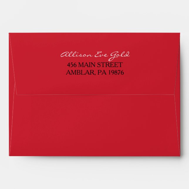 CLASSIC BROADWAY Bar Bat Mitzvah Invitation Envelope (Back (Top Flap))