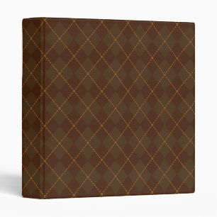 Classic Brown Argyle Organizer Binder