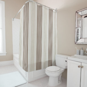 Classic Brown Beige Ticking Stripe Pattern
