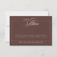 Classic Brown Ivory Calligraphy Formal Attire Code