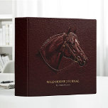 Classic Brown Leather Horse Head Equestrian Binder<br><div class="desc">Classic brown leather horse head equestrian wild horse journal binder featuring a vintage inspired embossed horse design on a rich leather texture background, perfect for horse lovers, equestrian enthusiasts, ranch and western lifestyle fans who appreciate classic horse art and timeless rustic style, ideal for organizing notes, journals, documents or personal...</div>