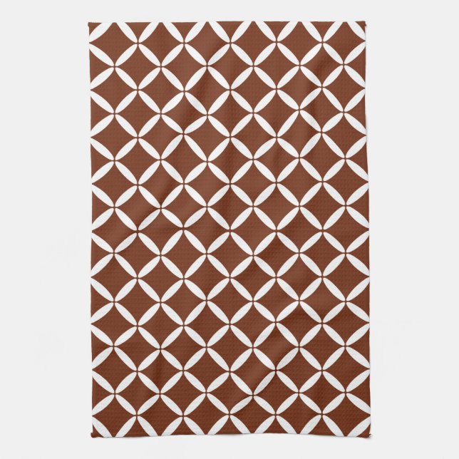 Classic Brown Pattern Kitchen Towel (Vertical)