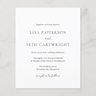Classic Budget All In One Wedding Invitation