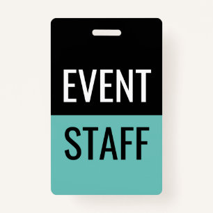 Classic Budget Event Staff Badges