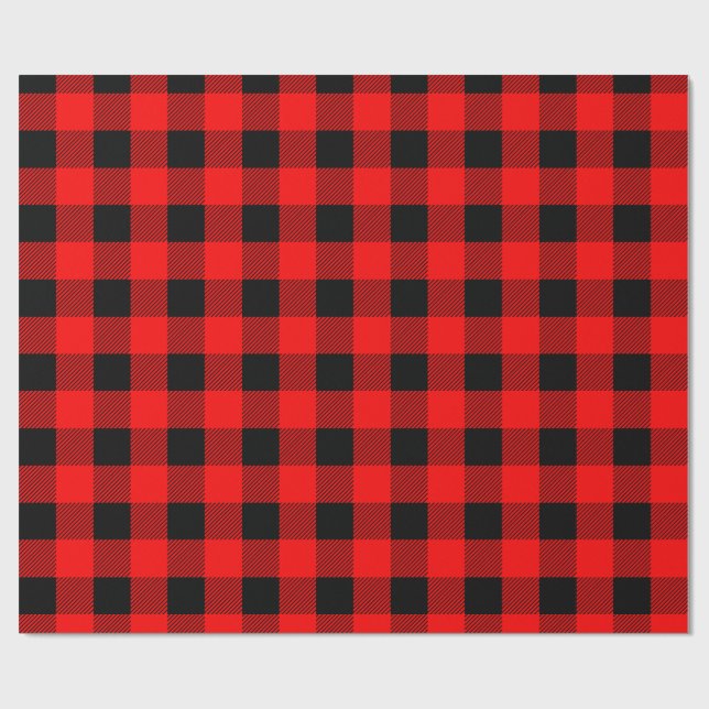 Classic Buffalo Plaid  Christmas Wrapping Paper (Flat)