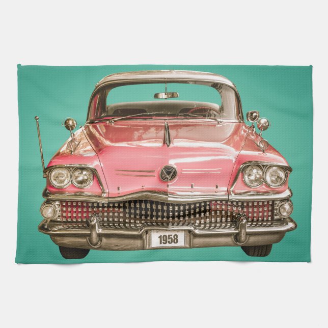 Classic Buick 1958 Century Car Kitchen Towel (Horizontal)