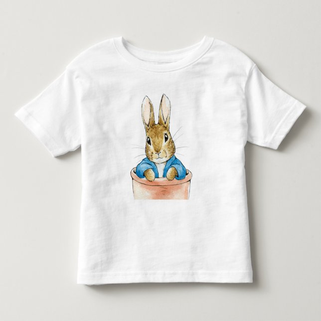 Classic bunny rabbit blue jacket toddler t-shirt (Front)