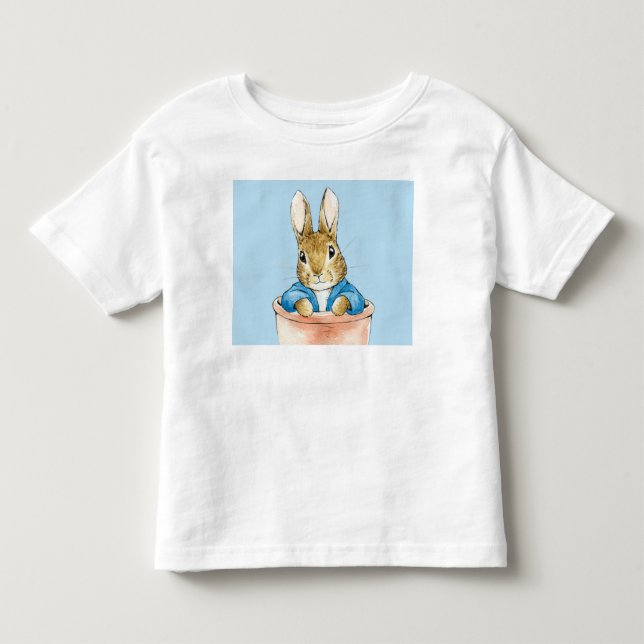 Classic bunny rabbit blue jacket toddler t-shirt (Front)