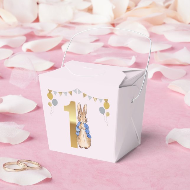 Classic Bunny rabbit First Birthday Favor Box (Wedding)