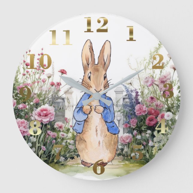 Classic Bunny Rabbit Large Clock (Front)