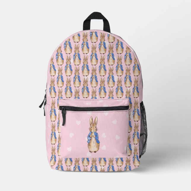 Classic Bunny Rabbit Printed Backpack (Front)