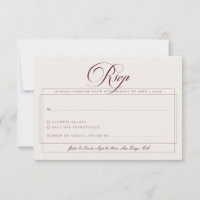 Classic Burgundy Ivory Calligraphy Wedding