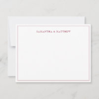 Classic Burgundy Red Double Border Couple
