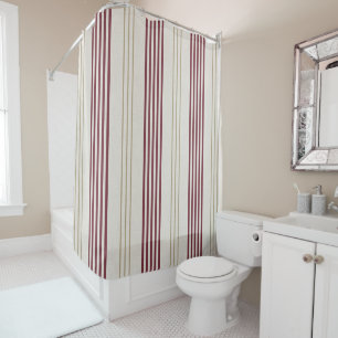 Classic Burgundy Red Ticking Stripe Pattern