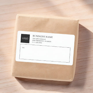 Classic Business Square Logo Shipping Labels