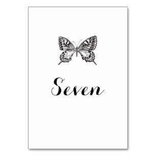 Classic Butterfly Table Names / Numbers Table Card