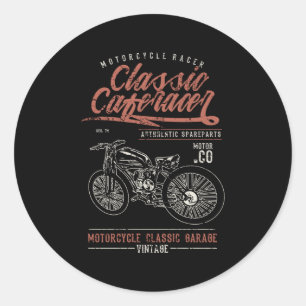 Classic Caferacer Round Sticker