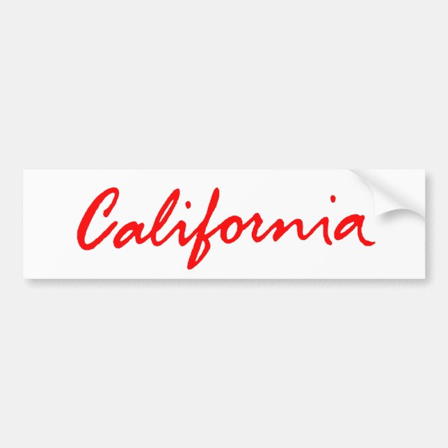 Classic California Script Logo Bumper Sticker (Front)