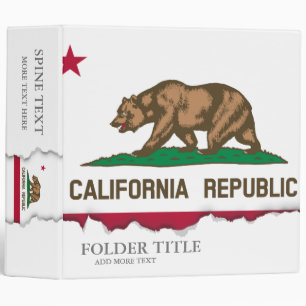 Classic California State Flag Binder