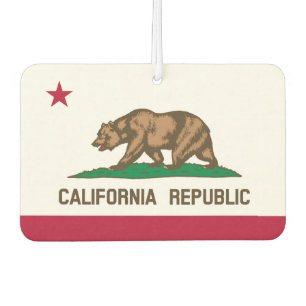 Classic California State Flag Car Air Freshener