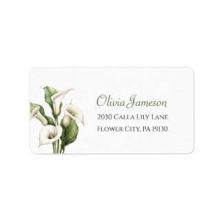 Classic Calla Lily Address Label