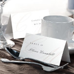 Classic Calligraphy Monogram Foldable Place Card<br><div class="desc">Modern classic minimalist wedding place cards feature elegant calligraphy couple monogram and timeless serif font event details in colour editable beige,  black and white,  simple and sophisticated,  Great for formal vintage wedding,  romantic traditional wedding,  modern classic wedding in all seasons. 
See all the matching pieces in collection.</div>