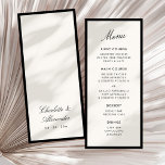 Classic Calligraphy Old Money Menu<br><div class="desc">The "Classic Calligraphy Old Money" wedding design collection is a timeless and elegant suite inspired by refined tradition and understated luxury. With crisp black borders, delicate serif fonts, and romantic script lettering, this suite channels sophisticated charm reminiscent of vintage soirées and legacy estates. Perfect for formal weddings and iconic venues,...</div>
