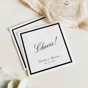 Classic Calligraphy Old Money Wedding Napkin
