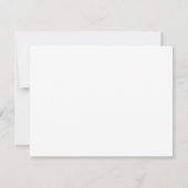 Classic Calligraphy Personalized Stationery Card (Back)