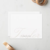 Classic Calligraphy Personalized Stationery Card (Front/Back In Situ)