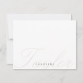 Classic Calligraphy Personalized Stationery Card (Front)