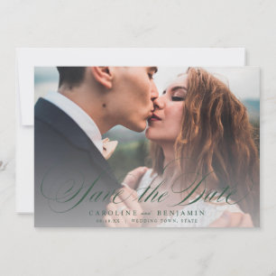 Classic calligraphy photo wedding save the date