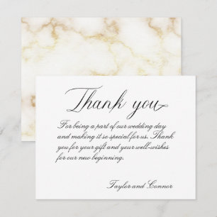 Classic Calligraphy Wedding Thank You Card