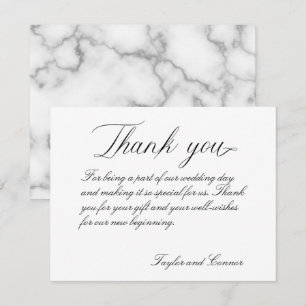 Classic Calligraphy Wedding Thank You Card