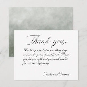 Classic Calligraphy Wedding Thank You Card