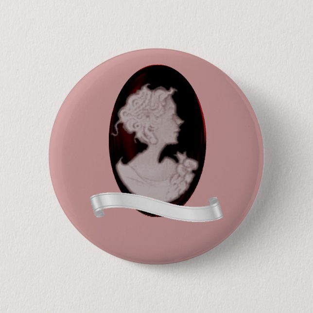Classic Cameo (Rose) 2 Inch Round Button (Front)