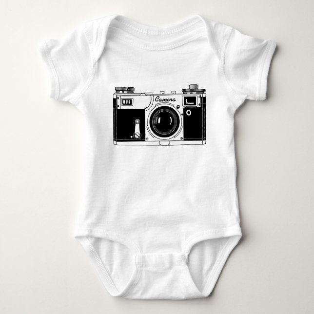 Classic Camera Baby Bodysuit (Front)