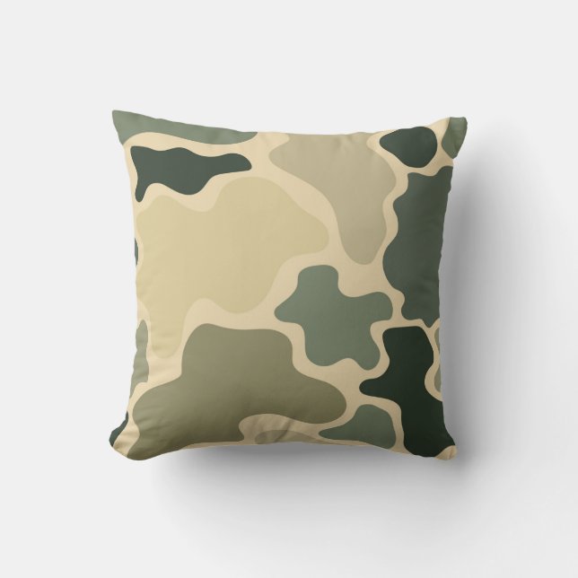 Classic Camouflage Pattern Throw Pillow (Front)