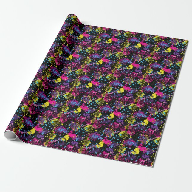 Classic Camouflage: Seamless Vintage Pattern Wrapping Paper (Unrolled)